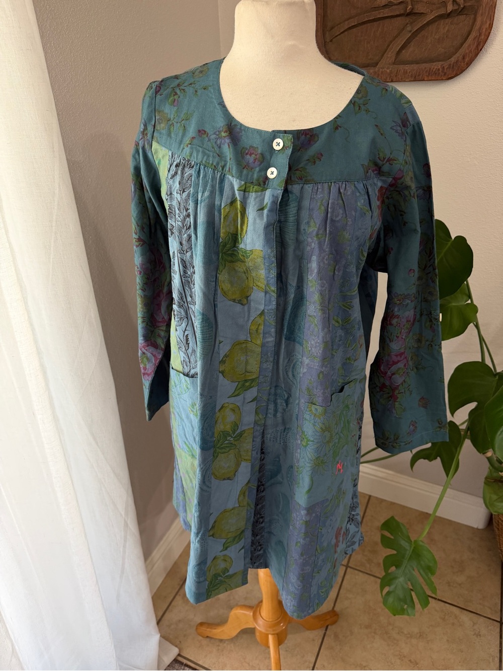 April Cornell Modern Prairie Patchwork Floral Duster Jacket S/M